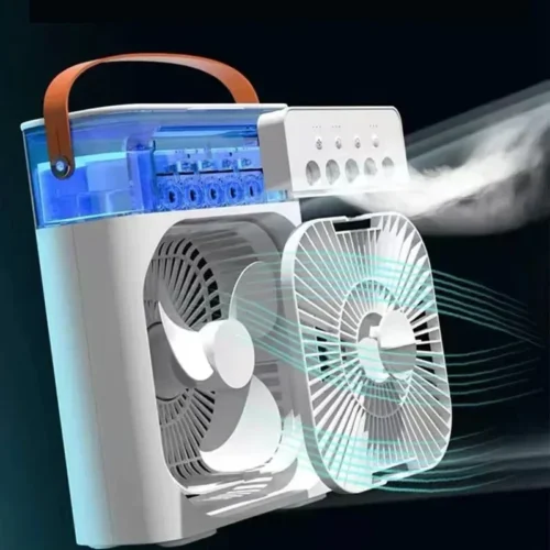 3 In1 Fan AIr Conditioner Small LED Night Light Portable Humidifier - Image 4